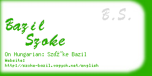 bazil szoke business card